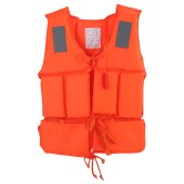 专业救生衣 加厚大浮力 便携式漂流服 橙色