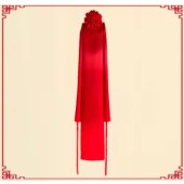 揭幕布套装 竖版 红绸缎（含揭幕布+花球+拉绳）适用尺寸240*40cm