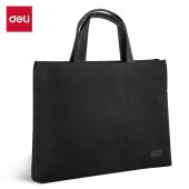 得力(deli) 63752 公文包 文件袋事务包文件包 文件保护 便携涤纶手提袋 黑色