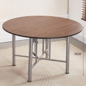 大圆桌 餐桌 1.4米直径桌子 厨房桌 餐厅桌 底架可折叠 颜色随机