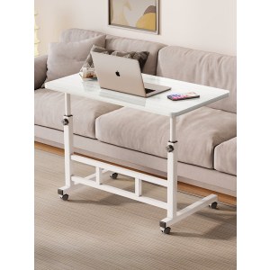 床边桌 可移动简约小桌子 简易升降桌 60长*40宽*60-85cm可调节高 白木纹色