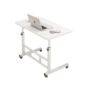 床边桌 可移动简约小桌子 简易升降桌 60长*40宽*60-85cm可调节高 白木纹色