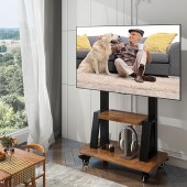 ProPre 1701 移动电视支架(32-75英寸)通用落地电视挂架电视推车 视频会议显示屏移动落地电视支架