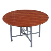大圆桌 餐桌 1.4米直径桌子 厨房桌 餐厅桌 底架可折叠 颜色随机