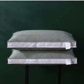 无印良品 衔缝定型枕 全棉水洗棉荞麦枕芯 48*74cm 一对装（颜色备注）