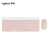 罗技（Logitech）MK470 键鼠套装 无线键鼠套装 超薄 全尺寸  带无线2.4G接收器 粉色