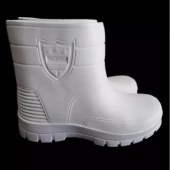 EVA泡沫水靴 308水靴 食品厂工作鞋 车间加工雨靴 男女防水鞋 防滑耐磨 白色