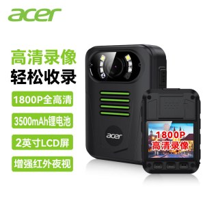 宏碁（acer）DSJ-T6 执法记录仪 超长续航 便携式 高清录像4800万像素 64G