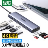 绿联 CM511 Type-C扩展坞雷电3/4拓展坞转换器USB-C转接头HDMI分线器20956