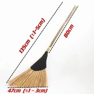 竹环 竹扫把户外专用扫把竹丝大扫把木柄大号黑色扎带 长135cm 宽47cm 单位：把