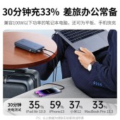 绿联（UGREEN）25188 大功率充电宝 145W 20000mAh 单位：个