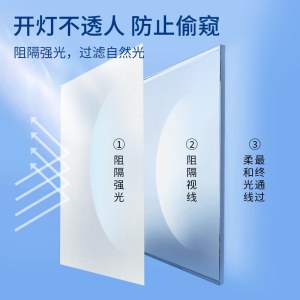 玻璃膜 静电款 静电吸附磨砂玻璃防窥膜贴纸 透光不透人 宽60cm 长15m【单位：卷】