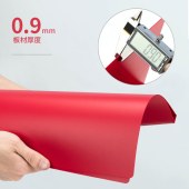得力 64510 A4中国红文件夹 单强力资料夹文件收纳夹 带密件二字