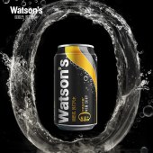 屈臣氏（Watsons）原味无糖苏打水 汽水饮料330mL*24罐 整箱装（新老包装随机发货）