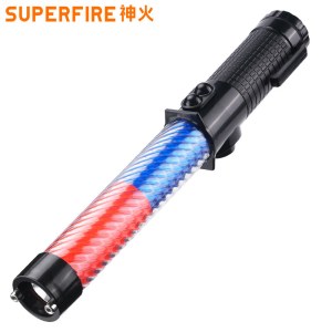 SUPERFIRE/神火 指挥棒 YJ04 红蓝双色 305*55*42mm ABS材质 充电式 个