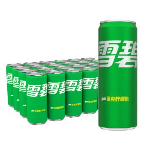 雪碧 柠檬味 汽水饮料 碳酸饮料 细罐 330ml*20罐 整箱装 （新老包装随机发货）单位 箱