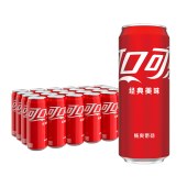 可口可乐 经典汽水碳酸饮料 细罐 330ml*24听/箱 （新老包装随机发货）单位 箱