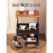 分区收纳置物架 3层置物车 黑色 43*30*77cm 加厚 顶部置物板 万向轮款 单位 个