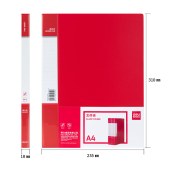 得力 64510 A4中国红文件夹 单强力资料夹文件收纳夹 带密件二字