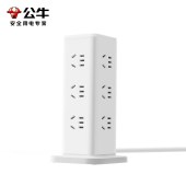 公牛（BULL） GNV-UL1012 白色 立式插座 12位总控开关 全长3米 单位 个