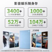 希捷（SEAGATE）铭2.5英寸 移动硬盘 USB3.0高速 5TB（颜色随机）