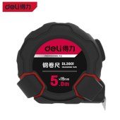 DELI/得力 高精度钢卷尺 DL3801|级精度 5m*19mm 5米个