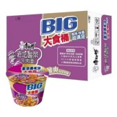 康师傅 老坛酸菜牛肉面 BIG大食桶 方便面 桶装 12桶/箱 整箱装 （新老包装随机发货）单位 箱