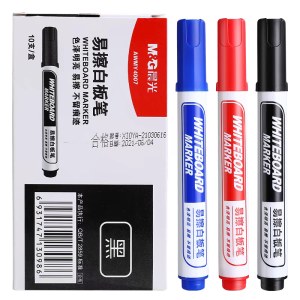 晨光AWMY4007 易写易擦白板笔2mm 黑5支 红3支 蓝2支 10支装/盒