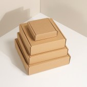 飞机盒 正方形 包装特硬纸盒子 25*25*7cm（颜色随机）