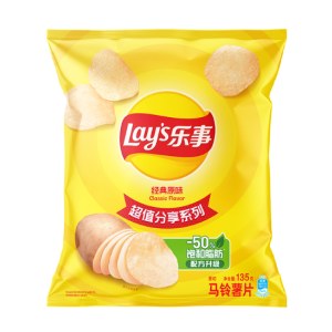 乐事（Lay's）薯片 经典原味 135克 休闲零食 膨化零食