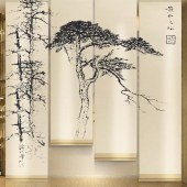 画轴 半生熟 新中式空白书画两用挂轴 40*200cm （颜色随机）