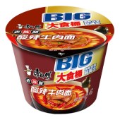 康师傅 经典老陈醋酸辣牛肉面 BIG大食桶 方便面 桶装 12桶/箱 整箱装 （新老包装随机发货）单位 箱