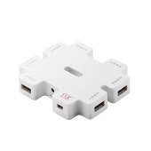 飚王 SHU011 七口USB集线器 分线器 USB2.0 带电源（5V2A）白色1.5M 单位 个