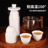 一次性稻壳水杯功夫茶杯 85ml 40个/包 6.2*4.5*3cm