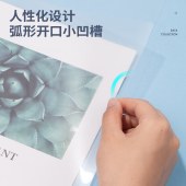 得力（deli）63113  拉杆夹抽杆夹水滴杆透明 A4/10mm 10个/包