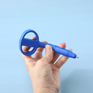 专用安全笔签字笔 软胶笔杆 笔芯回弹 不可换笔芯 0.5mm 单支装