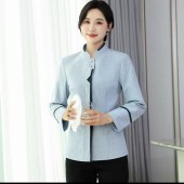 保洁工作服 酒店宾馆客房清洁长袖保洁服 浅蓝色 套装 尺码备注