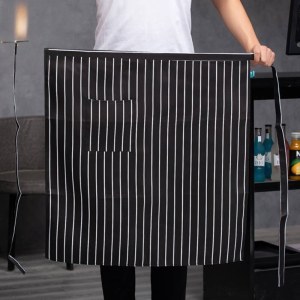 围裙 69*67cm 厨师半身裙围裙 黑白条