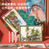 得力（deli）70803-24   24色马克笔彩色双头学生套装绘画手绘涂鸦笔画笔荧光笔专业款/盒