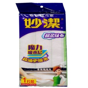 妙洁 MTC1 棉柔抹布 1片装 棉柔竹纤德式家居厨房多功能擦拭布多种抹布擦桌洗完