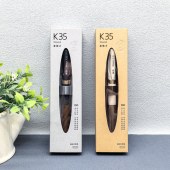 晨光 K35胡桃木按动中性笔0.5mm黑色速干油墨子弹头笔尖天然木质护套学生教师办公记事务笔K350V文具