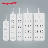 良工（lengon）插座插排插线板6位新国标总控带开关安全保护门排插接线板拖线板1.8米
