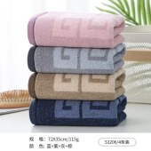 金号 S1206 纯棉家用毛巾 加厚面巾 蓝色灰色棕色紫色 114g 4条/组