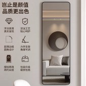 全身镜穿衣镜 落地镜挂镜 经典黑 162*57cm 落地+壁挂