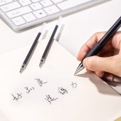 得力S760子弹头中性笔芯0.5mm子弹头(黑)(支)（20支/盒）