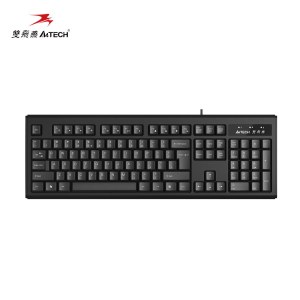 双飞燕（A4TECH) WK-100 键盘 有线键盘 办公键盘 防水 104键 黑色