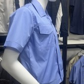 夏季工装 工作服 蓝色短袖衬衫 尺码下单备注