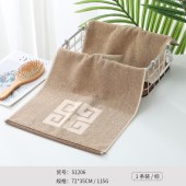 金号毛巾  毛巾  S1206 纯棉毛巾/提缎面巾/柔软吸水面巾  棕色