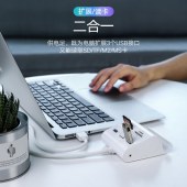 绿联 30344 USB3.0分线器 高速3口拓展坞 HUB集线器 带SD/TF读卡器功能 1米 带支架 单位 个
