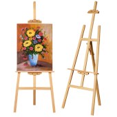 画架 木质画架 美术素描用画画支架 1.5米高 （含4K画板*1块）